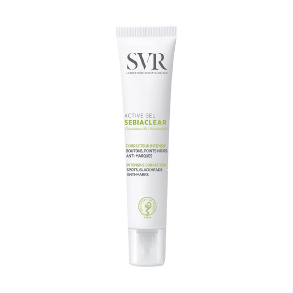 SVR SEBIACLEAR ACTIVE GEL, intensyvaus poveikio veido kremas nuo spuogų ir inkštirų, 40ml paveikslėlis