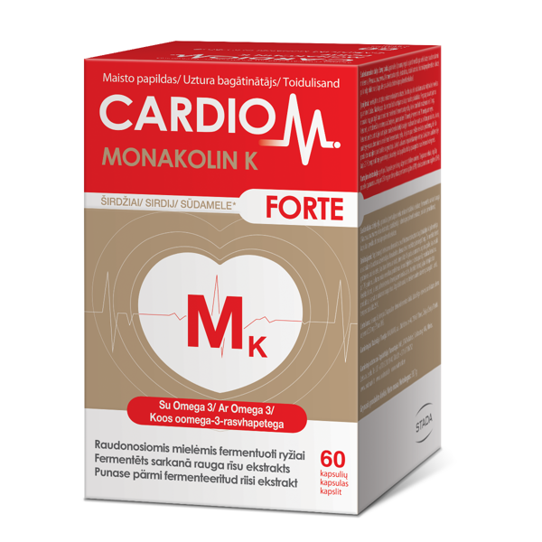 CARDIOM MONAKOLIN K FORTE, 60 kapsulių paveikslėlis