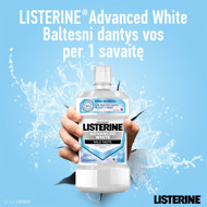 LISTERINE ADVANCED WHITE, burnos skalavimo skystis, balinantis, 500 ml paveikslėlis
