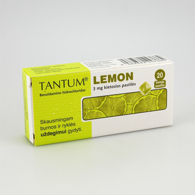Tantum Lemon 3mg kietosios pastilės N20  paveikslėlis