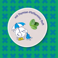 DRESDNER ESSENZ Vonios druska vaikams „Būk sveikas!“ (čiobrelių-pipirmėčių kvapo) 60 g paveikslėlis