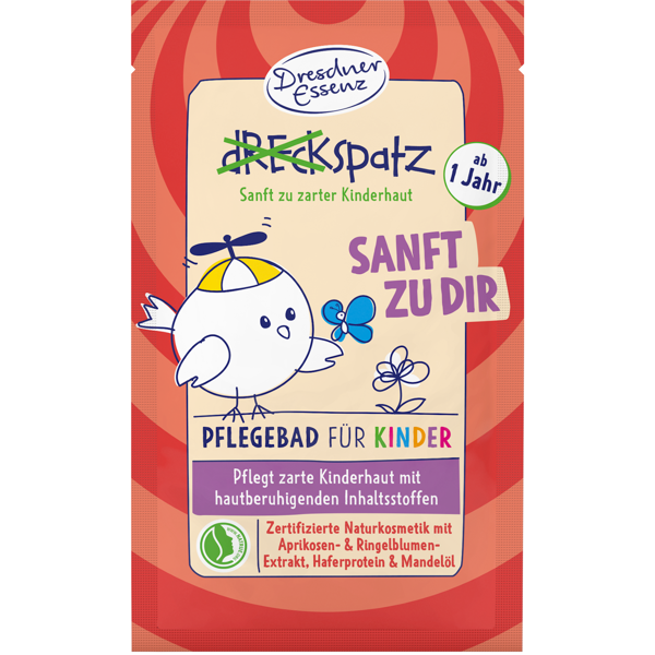 DRESDNER ESSENZ vonios druska vaikams „Švelnu & miela“ (abrikosų kvapo) 60 g.