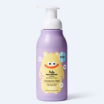 YOPE Putų konsistencijos prausiklis vaikams “Vaniliniai ledai”, 400 ml.