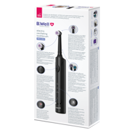 B.WELL PRO-800 elektrinis rotacinis dantų šepetėlis, Juodas