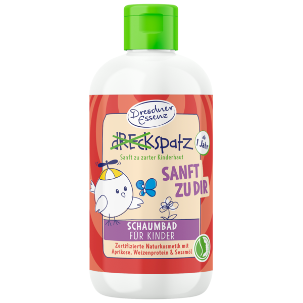 DRESDNER ESSENZ burbulinė vonia vaikams „Švelnu & Miela“ (abrikosų kvapo) 300 ml