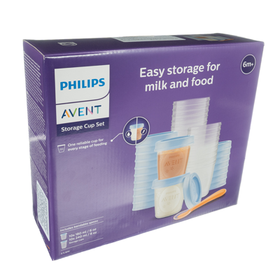 PHILIPS AVENT, indelių rinkinys Via maisteliui laikyti, SCF721/20, 20 vnt. paveikslėlis