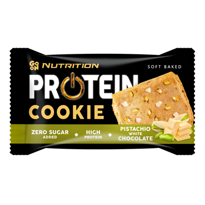 GO ON PROTEIN, Cookie Pistachio/Wh.Choco, sausainiai, 50 g paveikslėlis