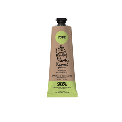 YOPE Natūralus rankų kremas, Karamelė ir pistacijos, 50 ml.