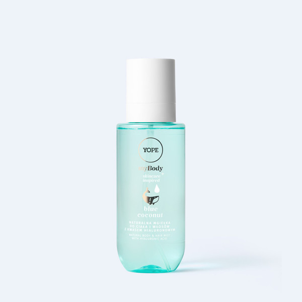 Yope “myBODY” Kūno ir plaukų dulksna Blue Coconut, 200 ml.