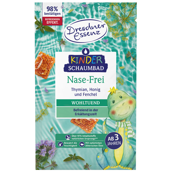 Burbulinė vonia vaikams DRESDNER ESSENZ „Laisva nosis“ 40 ml