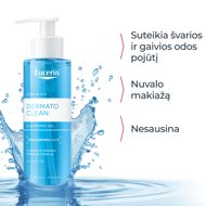EUCERIN DERMATOCLEAN, prausimosi gelis, 200 ml paveikslėlis