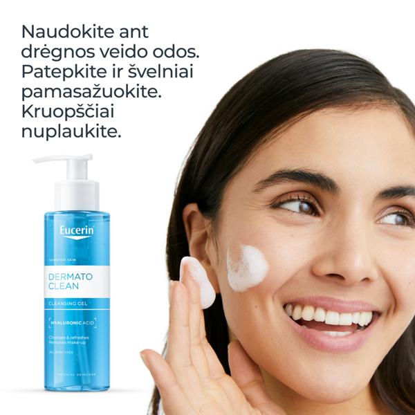 EUCERIN DERMATOCLEAN, prausimosi gelis, 200 ml paveikslėlis