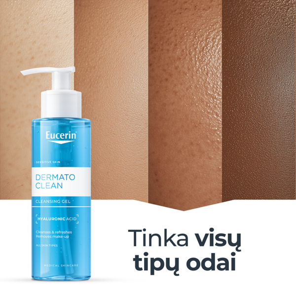 EUCERIN DERMATOCLEAN, prausimosi gelis, 200 ml paveikslėlis