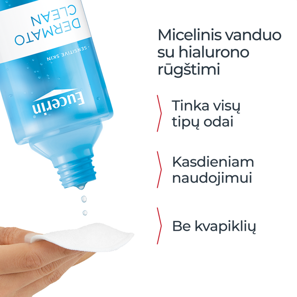 EUCERIN DERMATOCLEAN 3 IN 1, micelinis vanduo, 400 ml paveikslėlis