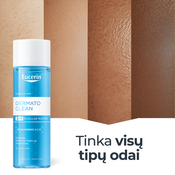 EUCERIN DERMATOCLEAN 3 IN 1, micelinis vanduo, 400 ml paveikslėlis