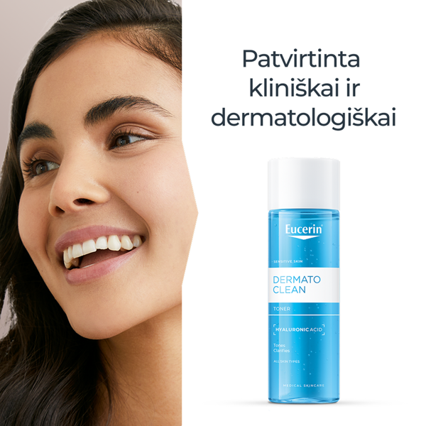 EUCERIN DERMATOCLEAN, veido tonikas, 200 ml paveikslėlis