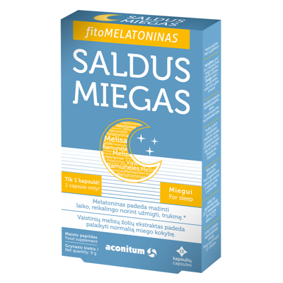 SALDUS MIEGAS, 15 kapsulių paveikslėlis