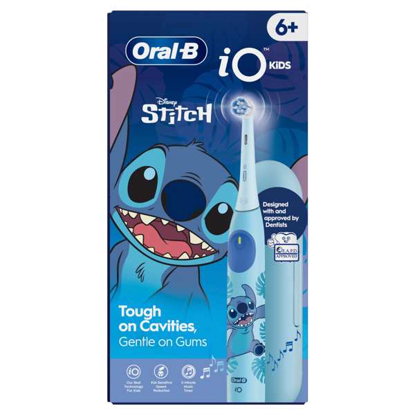 ORAL-B iO KIDS Stitch, elektrinis dantų šepetėlis, nuo 6m., + kelioninis dėklas, 1 vnt. paveikslėlis