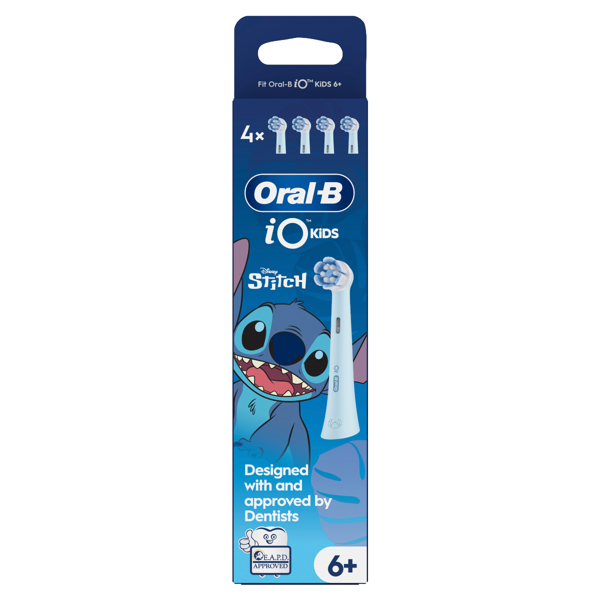 ORAL-B iO KIDS Stitch, elektrinio dantų šepetėlio galvutės, 4 vnt. paveikslėlis