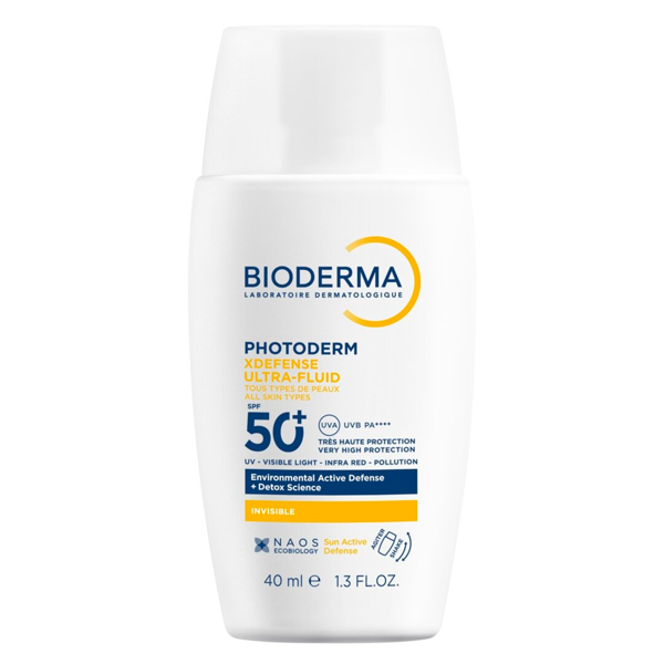 BIODERMA PHOTODERM, XDEFENSE Ultra-fluid, fluidas, SPF50+, 40ml paveikslėlis