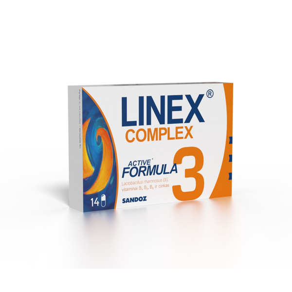 LINEX COMPLEX, 14 skrandžio sultims atsparių kapsulių paveikslėlis