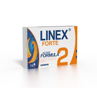 LINEX FORTE, 14 skrandžio sultims atsparių kapsulių paveikslėlis