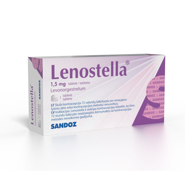LENOSTELLA, 1,5 mg, tabletė, N1 paveikslėlis LENOSTELLA, 1,5 mg, tabletė, N1 paveikslėlis