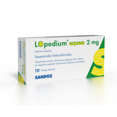LOPEDIUM EXPRESS, 2 mg, kietosios kapsulės, N10 paveikslėlis