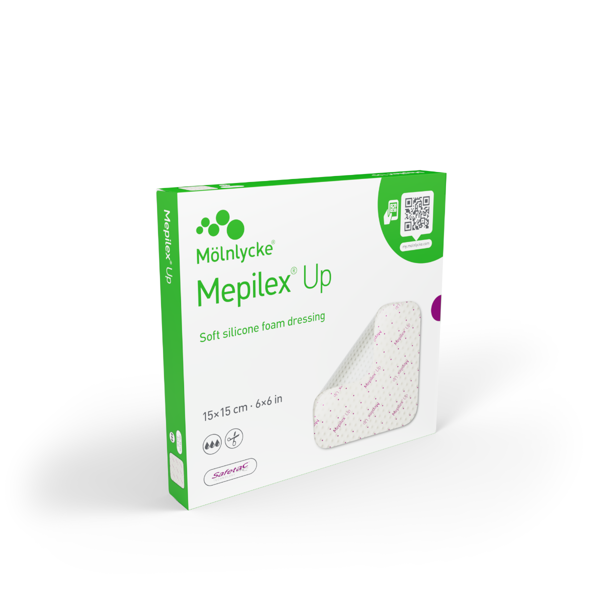 MEPILEX UP, silikonis tvarstis, 15 cm x 15 cm, 5 vnt. paveikslėlis