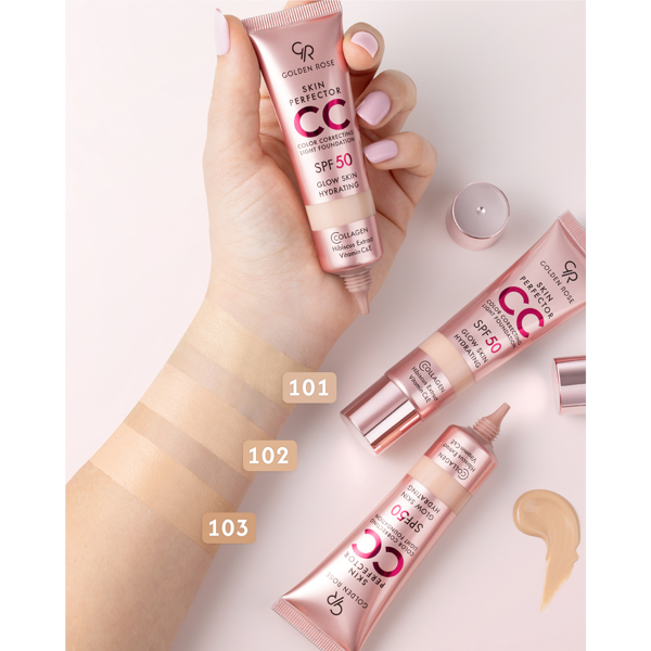 Golden Rose Skin Perfector CC makiažo pagrindas Nr. 101 Beige, 30ml