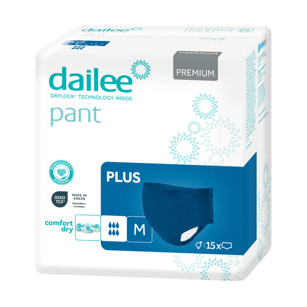 DAILEE PANT PREMIUM PLUS BLUE, sauskelnės kelnaitės, M, 15 vnt. paveikslėlis