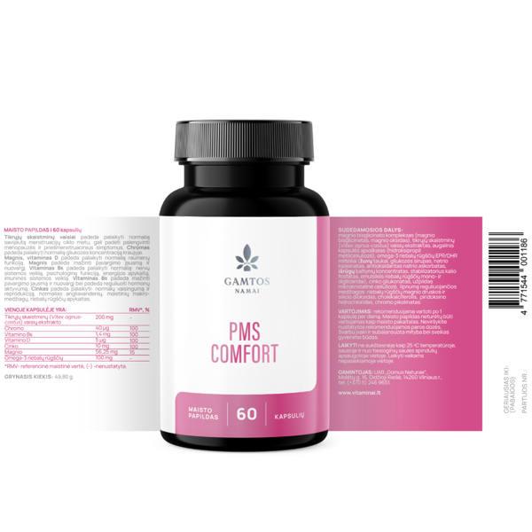 PMS COMFORT, 60 kapsulių paveikslėlis