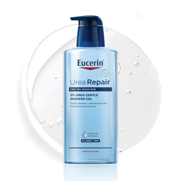 EUCERIN UREAREPAIR 5% UREA, švelnus dušo gelis, sausai odai, 400ml paveikslėlis EUCERIN UREAREPAIR 5% UREA, švelnus dušo gelis, sausai odai, 400ml paveikslėlis