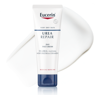 EUCERIN UREA REPAIR, dieninis veido kremas sausai odai, 50 ml paveikslėlis EUCERIN UREA REPAIR, dieninis veido kremas sausai odai, 50 ml paveikslėlis