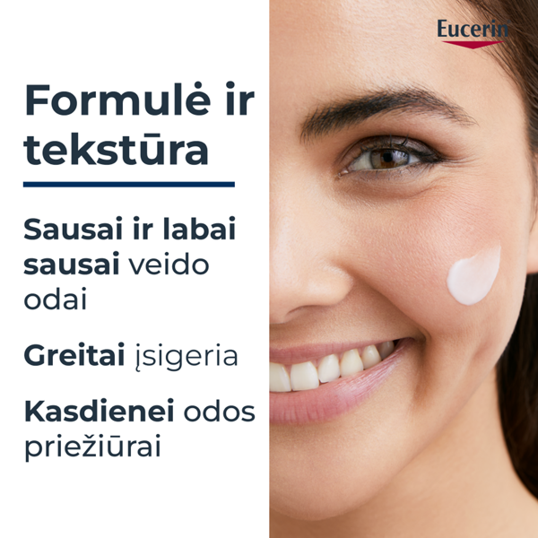 EUCERIN UREA REPAIR, dieninis veido kremas sausai odai, 50 ml paveikslėlis EUCERIN UREA REPAIR, dieninis veido kremas sausai odai, 50 ml paveikslėlis