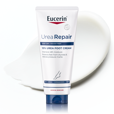 EUCERIN UREAREPAIR, 10 % Urea, pėdų kremas, sausai odai, 100 ml paveikslėlis