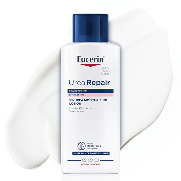 EUCERIN UREA REPAIR, 5 % Urea, drėkinamasis losjonas sausai odai, 250 ml paveikslėlis