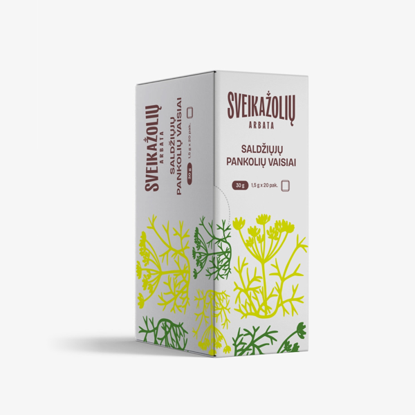 SVEIKAŽOLIŲ ARBATA SALDŽIŲJŲ PANKOLIŲ VAISIAI, 1,5g, 20 vnt. paveikslėlis