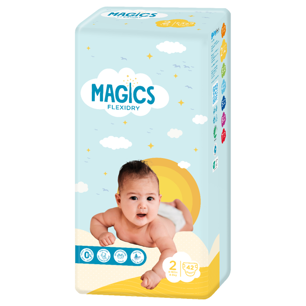 MAGICS FLEXIDRY sauskelnės MINI, 4-8 kg, 42 vnt. paveikslėlis