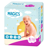 MAGICS FLEXIDRY MAGICAL TUBES XL, vaikiškos sauskelnės, 15+ kg, 23 vnt. paveikslėlis