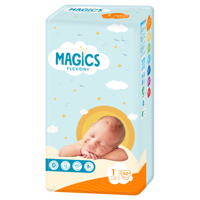 MAGICS FLEXIDRY NEWBORN, sauskelnės, 2-5kg, N50 paveikslėlis