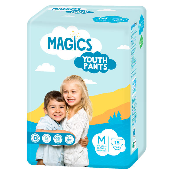 MAGICS PYJAMA PANTS, Sauskelnės kelnaitės, M 17-30 kg., N15 paveikslėlis