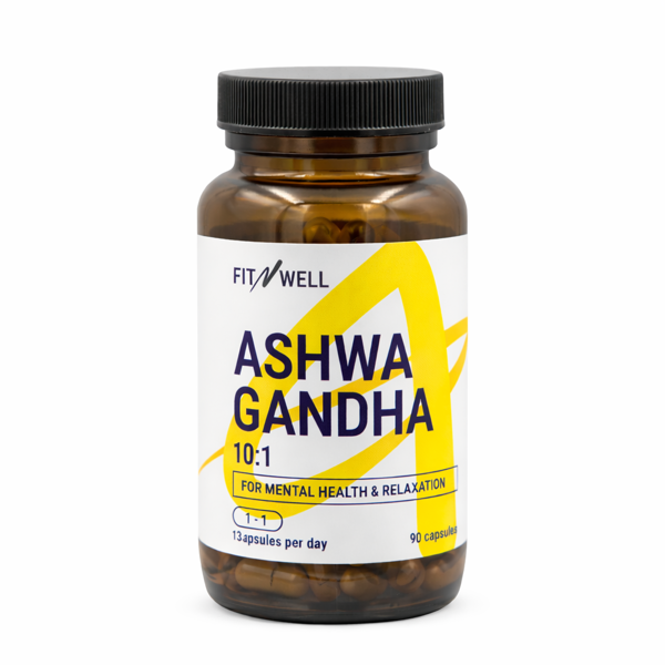 FITNWELL Ashwagandha 500mg, 90 kapsulių