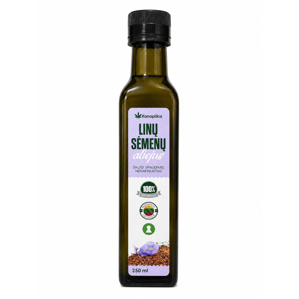 KANAPŪKIS Linų sėmenų aliejus 250 ml