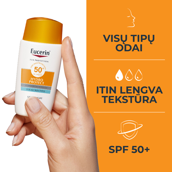 EUCERIN, apsauginis kremas nuo saulės atsparus vandeniui, SPF50, 50ml  paveikslėlis
