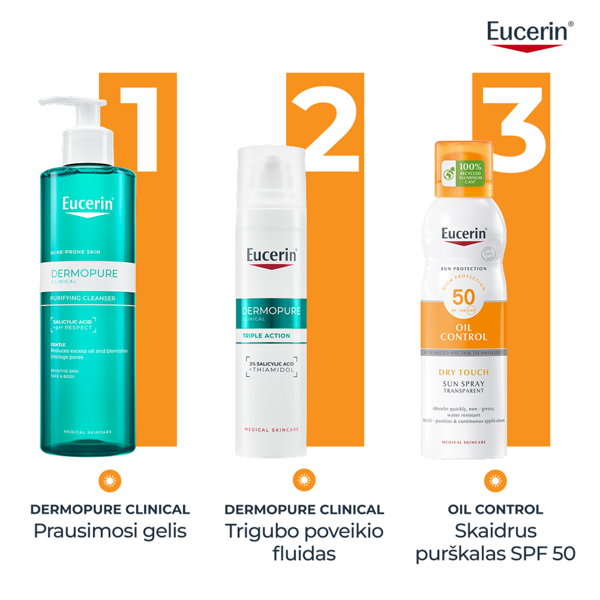 EUCERIN, aerozolinis purškalas nuo saulės, SPF50, 200ml paveikslėlis