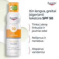 EUCERIN, aerozolinis purškalas nuo saulės, SPF50, 200ml paveikslėlis