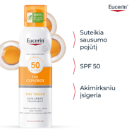 EUCERIN, aerozolinis purškalas nuo saulės, SPF50, 200ml paveikslėlis