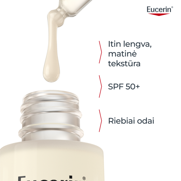EUCERIN SUN OIL CONTROL, itin lengvas kasdienis serumas, SPF50+, 30 ml paveikslėlis EUCERIN SUN OIL CONTROL, itin lengvas kasdienis serumas, SPF50+, 30 ml paveikslėlis