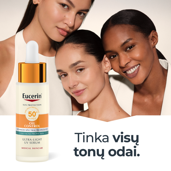EUCERIN SUN OIL CONTROL, itin lengvas kasdienis serumas, SPF50+, 30 ml paveikslėlis EUCERIN SUN OIL CONTROL, itin lengvas kasdienis serumas, SPF50+, 30 ml paveikslėlis